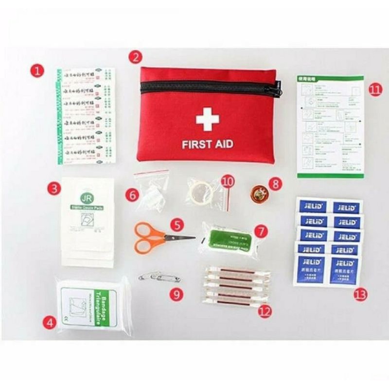 Kotak P3K 13in1 super lengkap Travel first Aid Kid Bag tas obat P3K portable