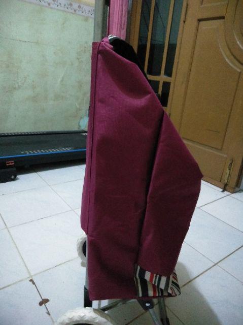 Shopping Trolley Bag Tas Belanja Dengan Roda Ber Motif.troli Belanja Warna. Troli Barang Kuat