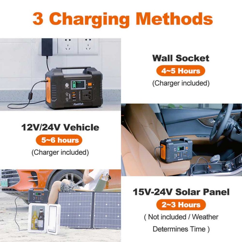 Power Supply Station Portabel 200W 40800mAh 3 Charging Mode Pure Sine Wave