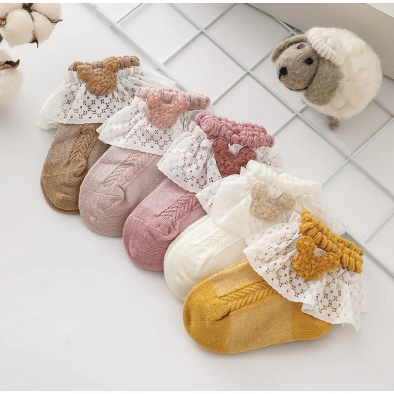 Catell Love Kaos Kaki Renda CL221275 / Kaos Kaki Renda Bayi-Korean baby socks