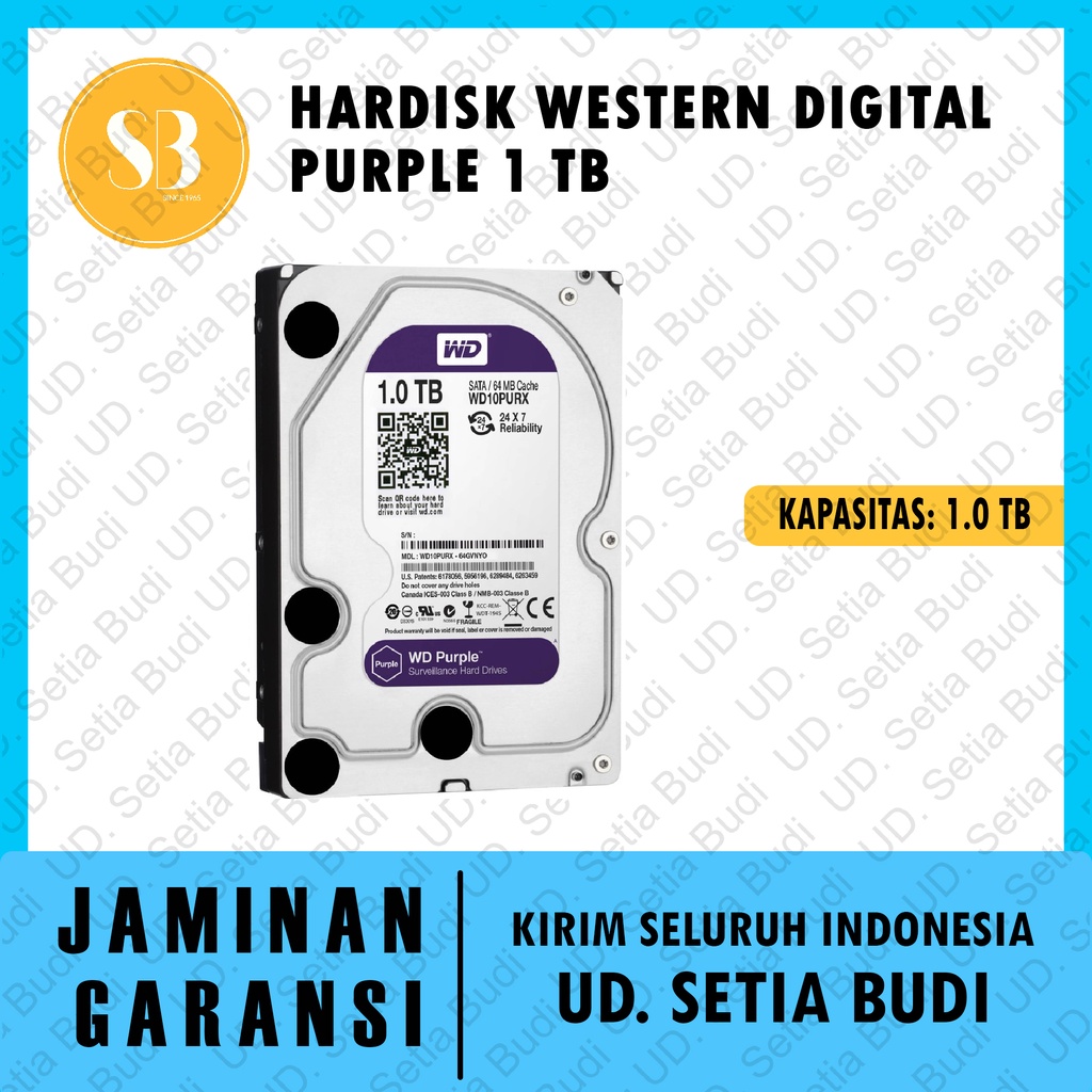Hardisk Western Digital Purple 1 TB Asli dan Bergaransi