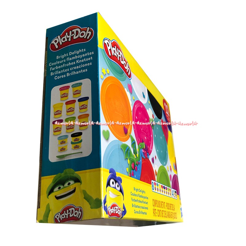 Play-Doh Bright Delight Colour Flamboyantes Tub 12pcs Lilin Paydoh Refill Isi Ulang Cup Play Doh