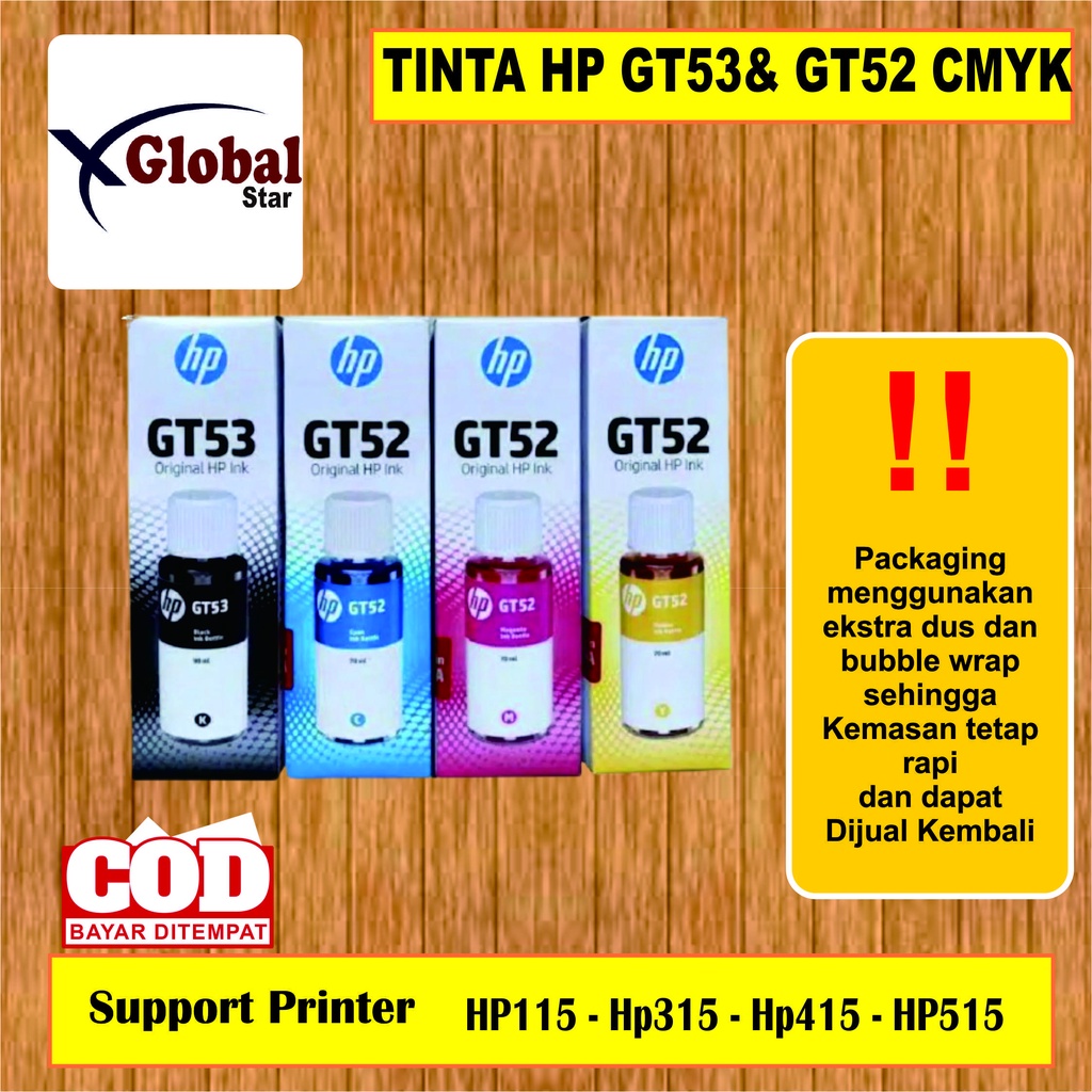 1 SET 4 PCS | TINTA HP GT53 &amp; GT52 INK PREMIUM(COMPATIBLE) FOR GT 5810 5820 SET TANK 115 INK TANK 310 INK TANK 315 INK TANK 415