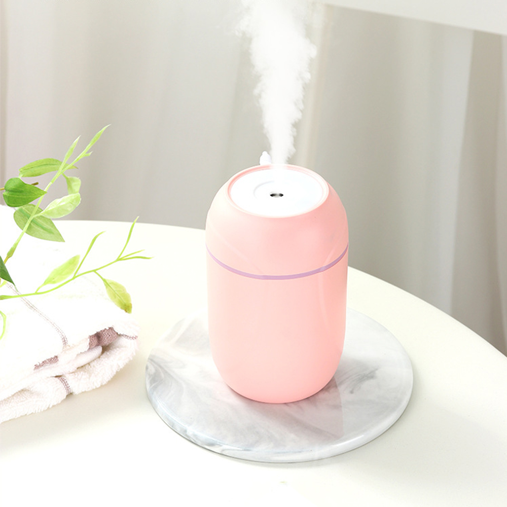 SaLorie 260ml Air Humidifier Simple Ultrasonic Cool Mist Aroma Air Oil Diffuser Romantic Color LED Lamp USB Humidificador P00176