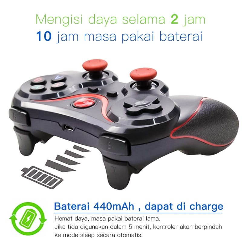 Gamepad Android X3 Stick HP Bluetooth Wireless Smartphone