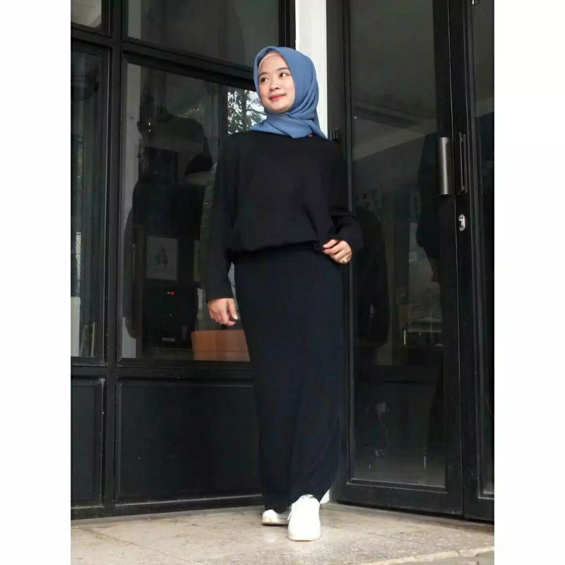 ROK RAJUT SPAN PANJANG PREMIUM/KNIT TEBAL