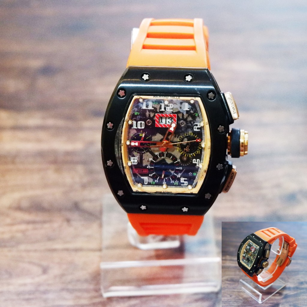 Jam Tangan Pria Richard Mille Rm03 Oranges Shopee Indonesia