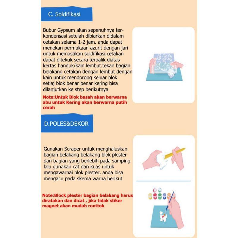 Mainan mould and paint fridge anak, Mainan prakarya DIY