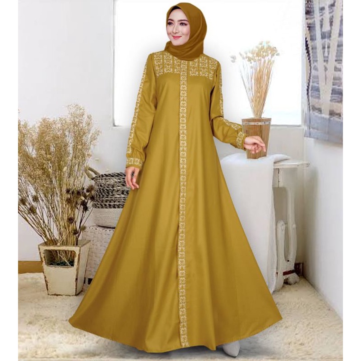 BIG SALE! PROMO,Gamis wanita syar'i katun Toyobo premium Bordir & busui