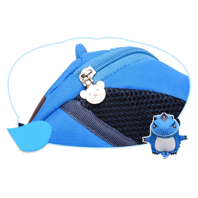 Tas Ransel Tas Sekolah Anak Model Dinosaur - Deep Blue / Blue