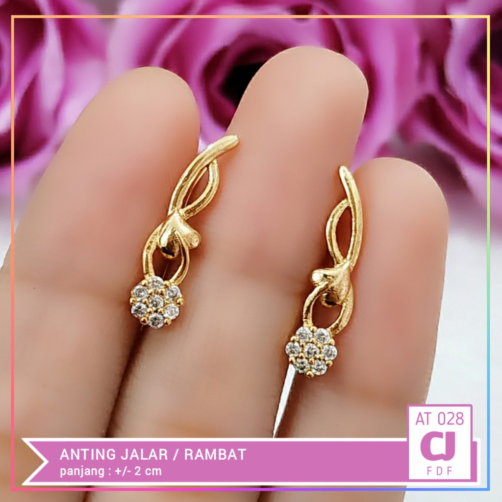 Anting xuping anting jalar dewasa lapis emas gold AT 028