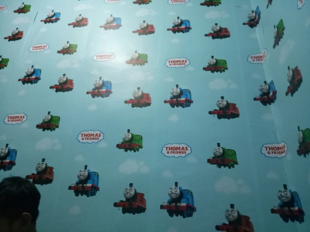 Wallpaper Dinding/wallstiker Dinding/wallpaper Dinding Anak Sticker Kartun Thomas N Freind 45cmx10m
