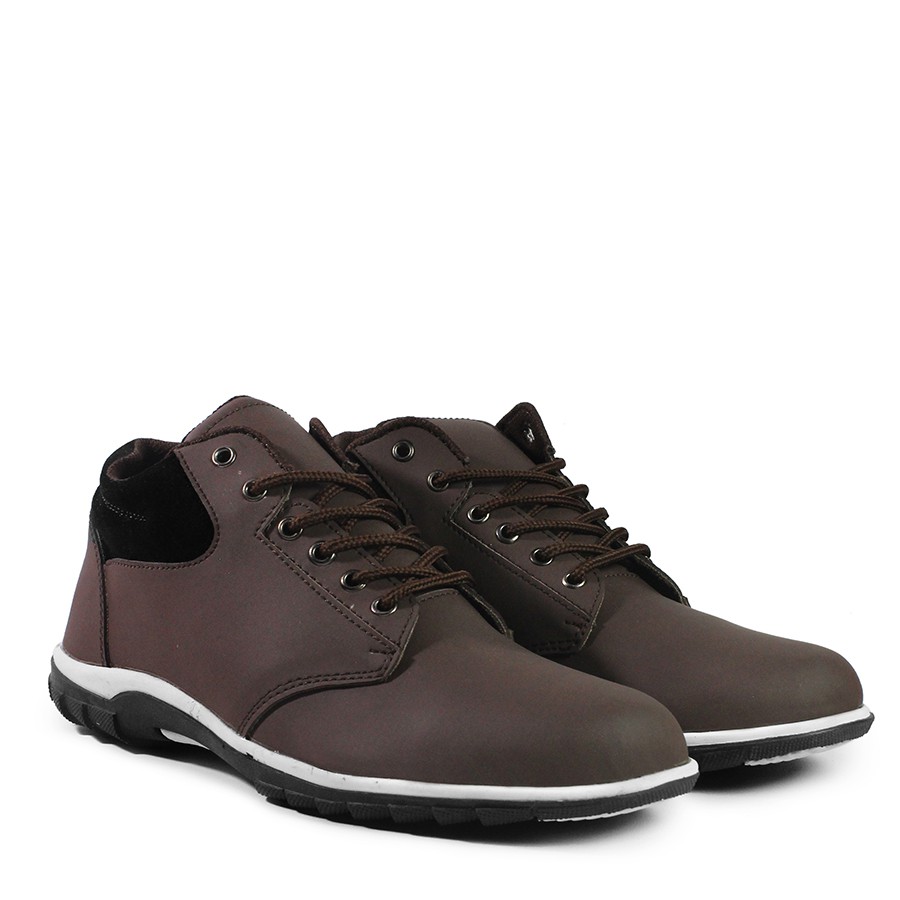 sepatu pria kickers warior casual formal hitam / coklat