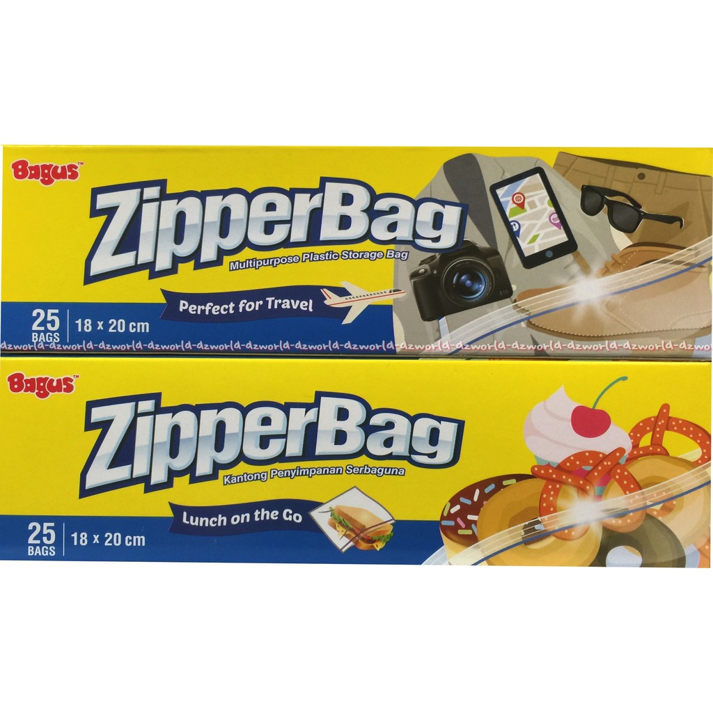 Zipperbag Tipple Lock 18X20cm Bagus Plastik Dengan Perekat Cocok Untuk Kulkas Freezer Plastic Storage Bag isi 25 bag BPA Free Dry