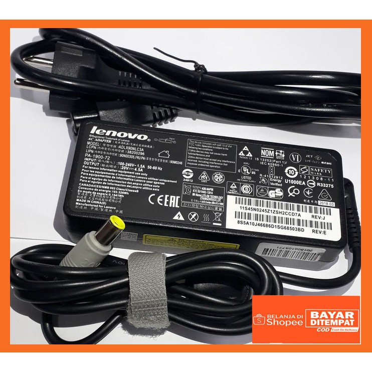 Adaptor Charger Original Lenovo SL300 SL400 SL410 20V 3.25A jarum