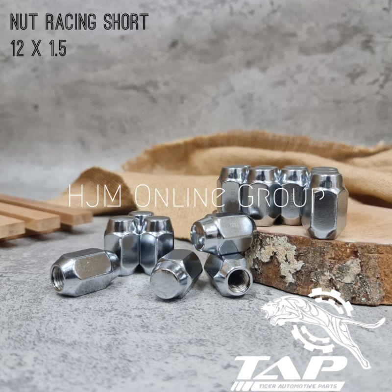 NUT RACING SHORT - MUR RODA PENDEK 12 X 1.5 KIJANG AGYA AYLA CALYA SIGRA