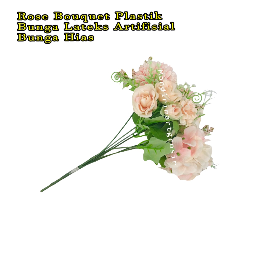 Rose Bouquet plastik * Bunga lateks artifisial * bunga hias