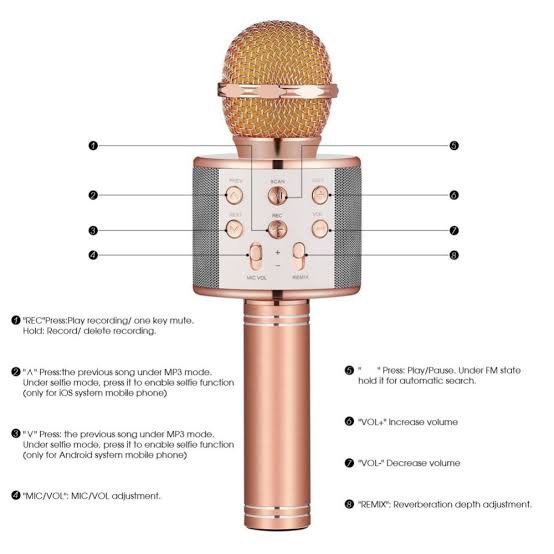 mic karaoke ktv ws858 wireless portable speaker bluetooth microphone ws-858 ws 858 karoke