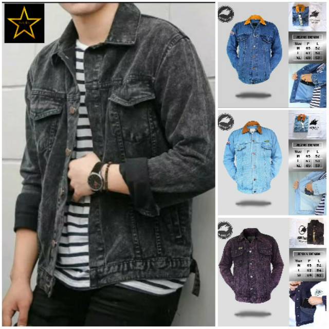 JAKET PRIA JEANS BIG SIZE / ALL SIZE  M L XL  / JAKET HOODIE JUMBO /FLEECE TERLARIS