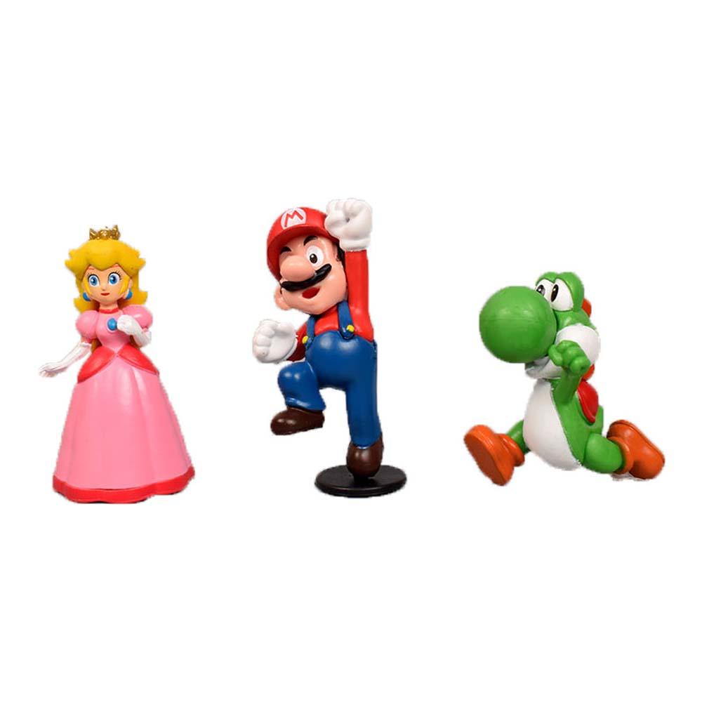 Lanfy Action Figurine Lucu 18pcs/set Koleksi Model Jamur Hiasan Rumah Model Anime Super Mario Bros.