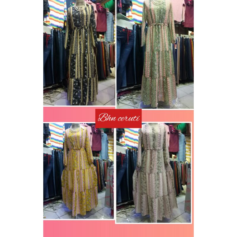 gamis ceruti motif salur