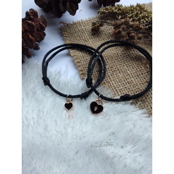Gelang Couple Gembok Kunci,Gelang Charm Gembok Kunci, Gelang Love