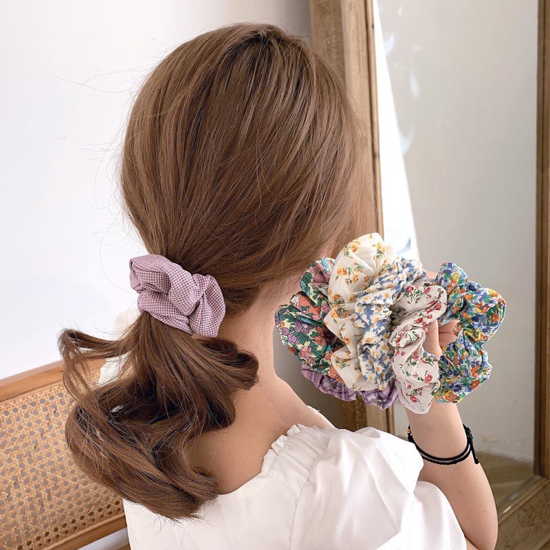 Ikat Rambut Scrunchies Scrunchie Cepolan Rambut Karet Elastis Murah [LO]