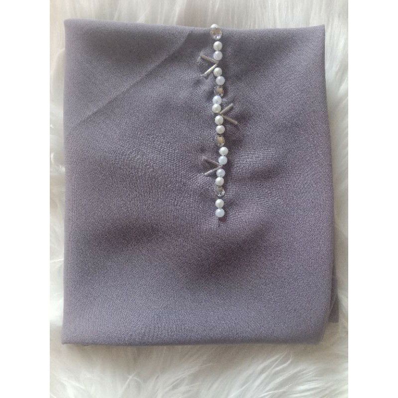 SEGI EMPAT Bellasquare BANDO payet /Jilbab Segiempat Bella Square  Payet-Grey