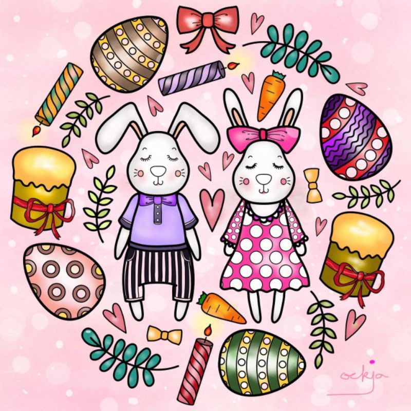 

Kelinci bunga dan wanita