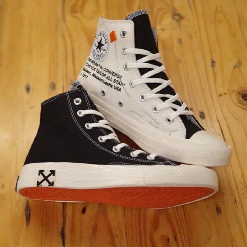 SEPATU CONVERSE 70S X OFF WHITE HIGH BLACK CREAM PREMIUM