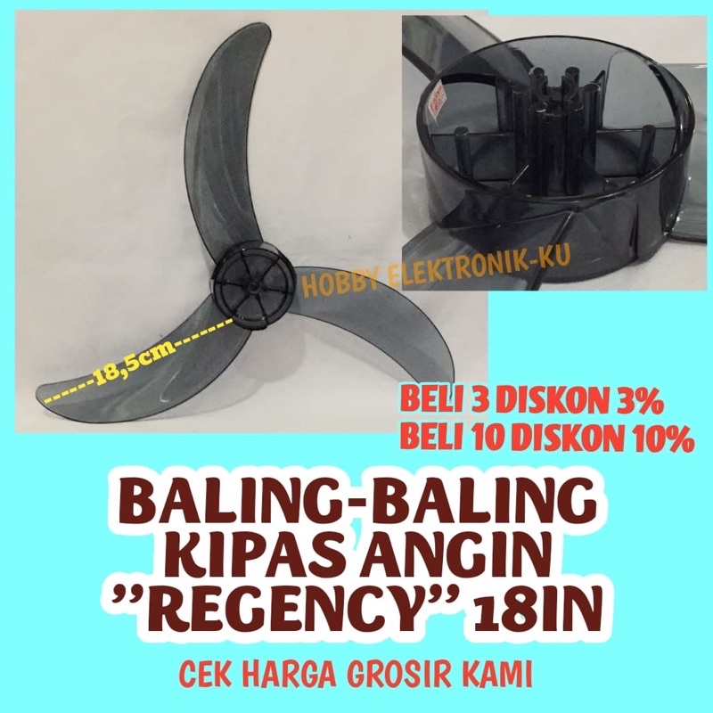 BALING BALING KIPAS ANGIN REGENCY 18” HITAM TEBAL