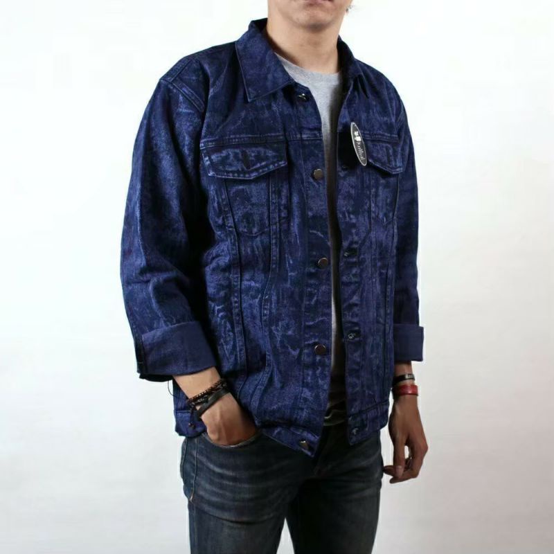 Jaket Jeans Sandwash Denim Pria Murah Size M L XL Distro Quality Brand Original