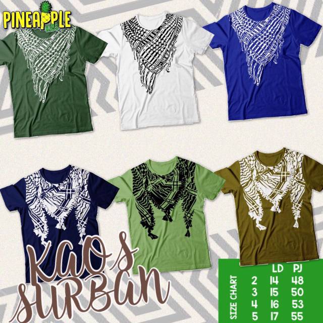 Kaos surban muslim kaos muslim pineapple