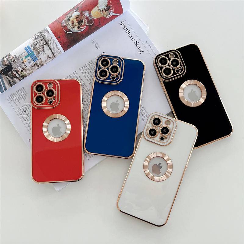 Soft Case Silikon Plating Polos Cover Proteksi Belakang Hp Untuk iPhone 11 / 12pro / 11promax / iPhone12