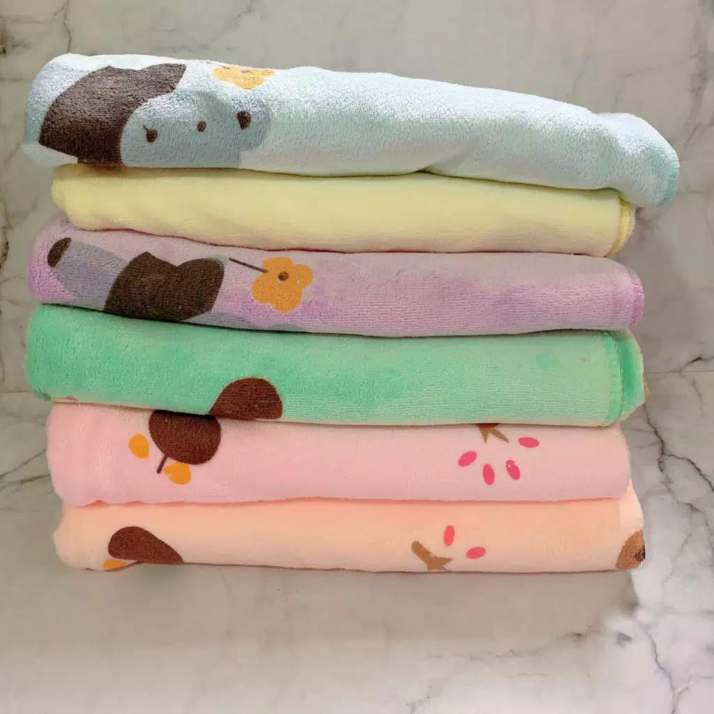 Handuk Anak Bayi motif bear Handuk Mandi Anak Bayi microfiber ukuran 70x140cm &amp; 60x140cm 50x100 import