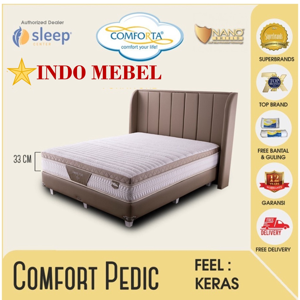 Set / Kasur COMFORT PEDIC Comforta Spring Bed Kesehatan 120/160/180 READY MAKASSAR PROMO