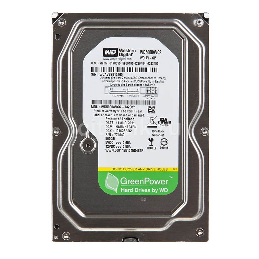 Hardisk Internal 3.5 WD Green 500 GB