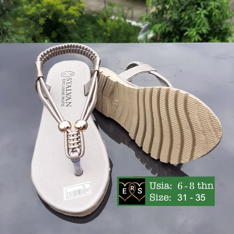 SDP10 Sandal Anak Perempuan Umur 6 7 8 9 tahun - Sandal tali anak Motif Spiral