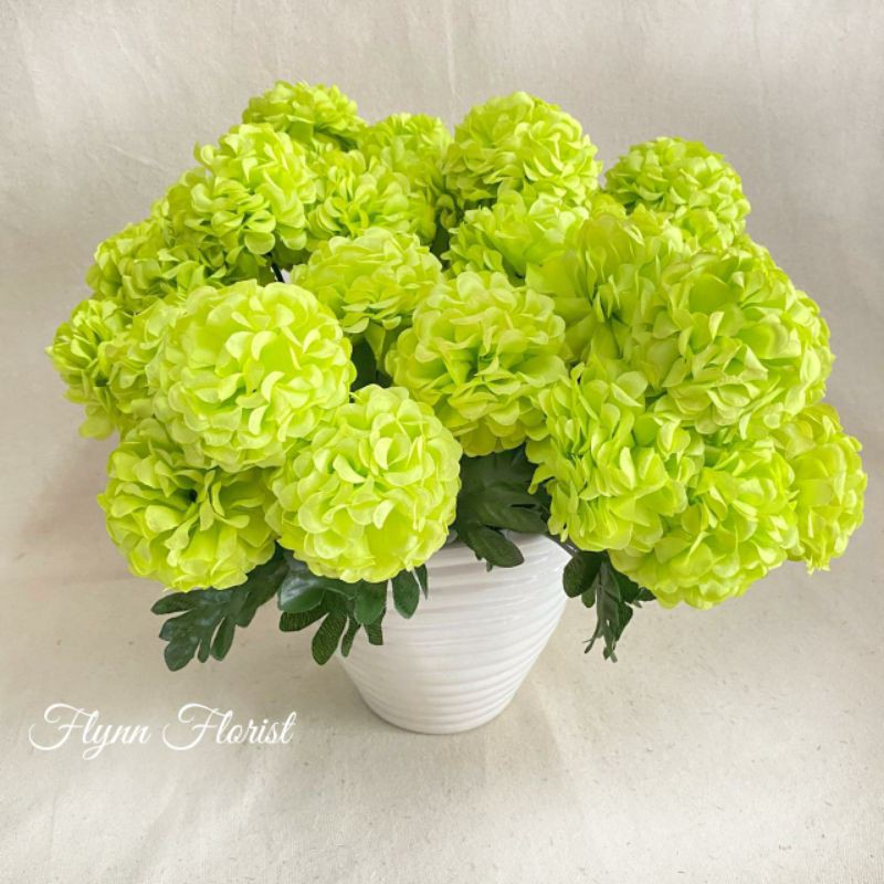 Bunga Seruni Ball X6 (satuan) Bunga Artificial / Bunga Plastik / Bunga Dekorasi / Pernikahan-4