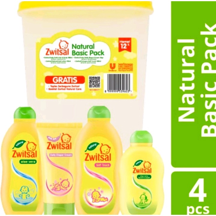 ZWITSAL NATURAL MURAH GIFT SET BASIC PACK / PERLENGKAPAN MANDI BAYI  / GIFT BOX ZWITSAL PROTECT &amp; CARE KIT