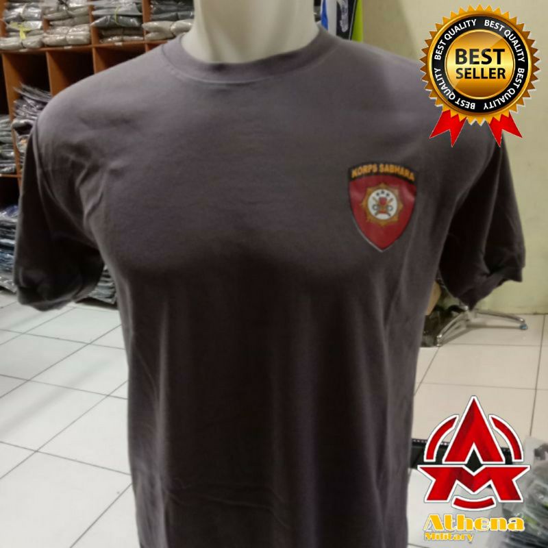 Kaos oblong Sabhara abu abu |Kaos dalaman sabhara lengan pendek|Kaos polisi