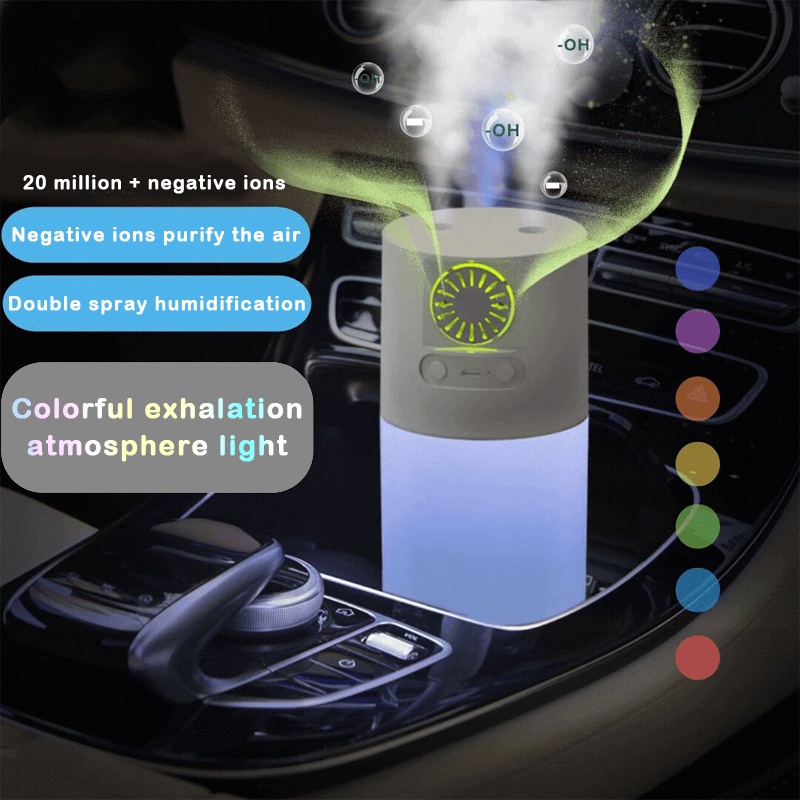 Oxy H2O 4in1: (Air Humidifier, UV Purifier, Diffuser, & Night Light ) Original-putih-Garansi 1bulan