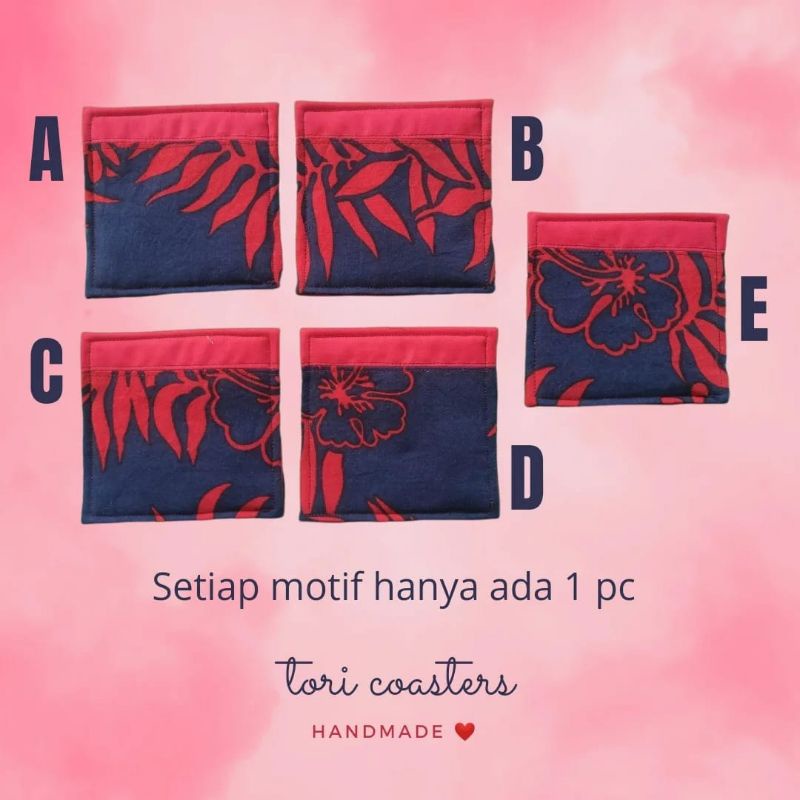 Tatakan gelas kain / Fabric Coaster / Botol Batik / Tatakan gelas / tatakan kain / tatakan mewah / l
