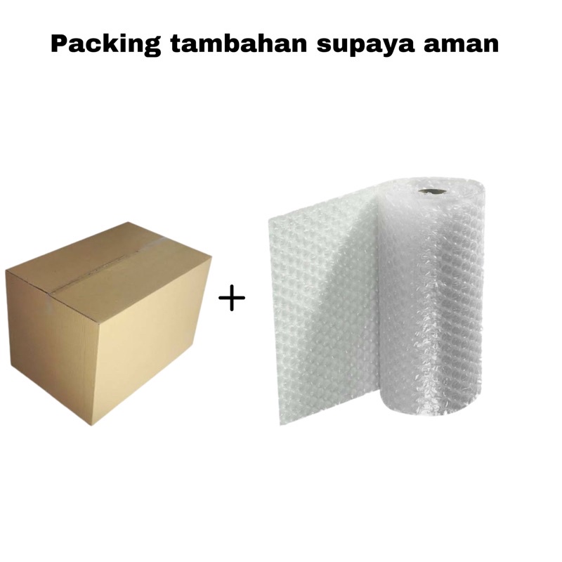 

kardus+bubble wrap (packing tambahan)