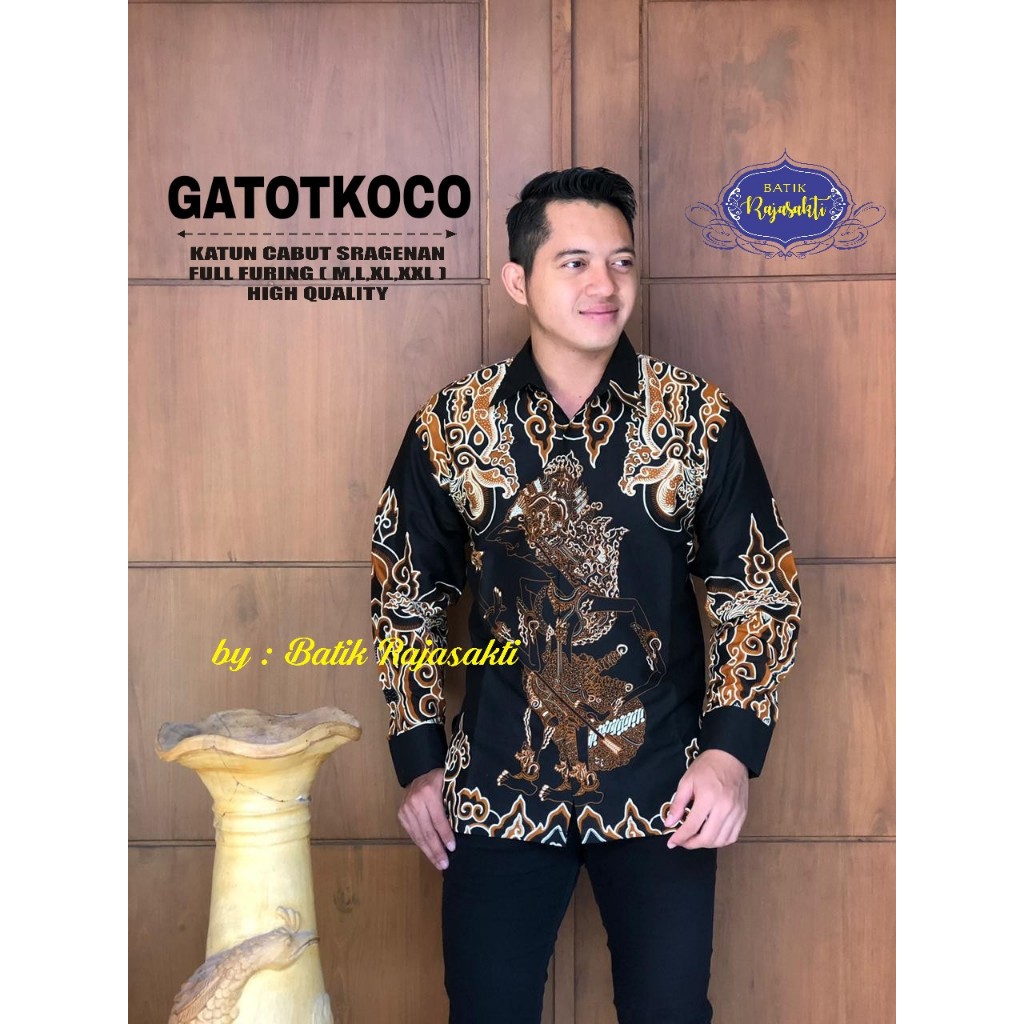 GATOTKOCO RAJASAKTI KEMEJA BATIK SOLO PRIA LENGAN PANJANG LAPIS FURING ATASAN BATIK PREMIUM MODERN KATUN HALUS BAHUWIRYA  BANAMITRA BANAMITRA PUTIH BANGSAWAN BAYU PUTRA BERLIAN BIRU BHARATAYUDA BIMASENA BIRENDRA BIRU INDAH BRAHMAKERTA BRAHMAKERTA MERAH