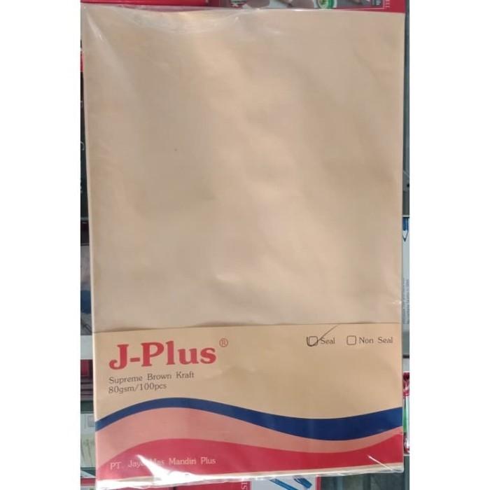 Amplop Coklat J-Plus D Seal/Amplop Coklat Folio J-Plus Seal Pengaman
