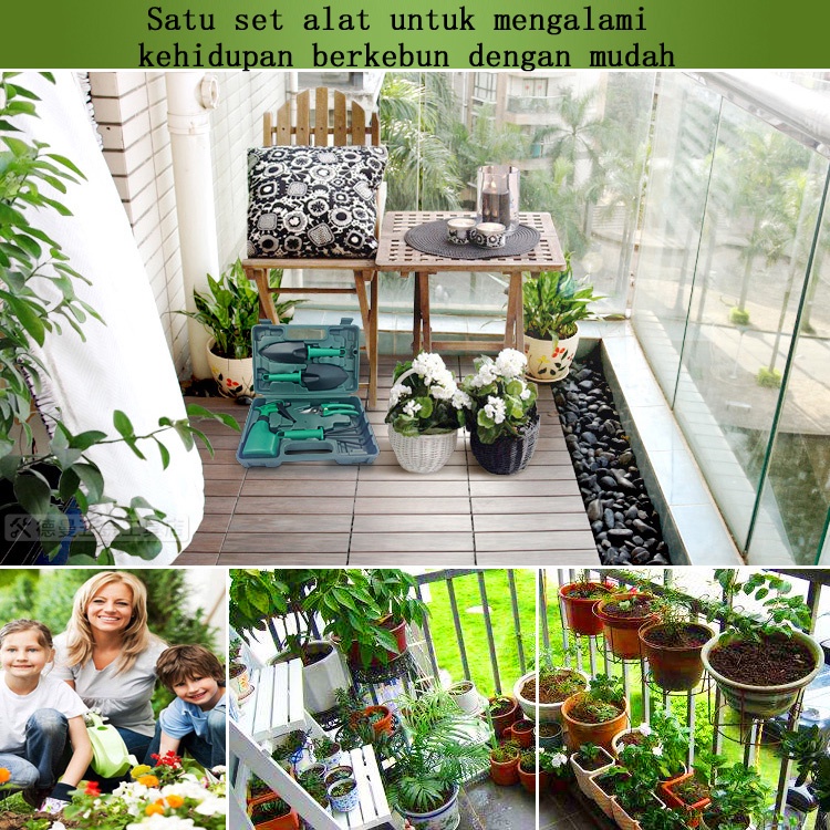 PAKET LENGKAP 5 Pcs Alat Berkebun Set Gunting Pangkas Tanaman Bonsai Garden Tools Kit