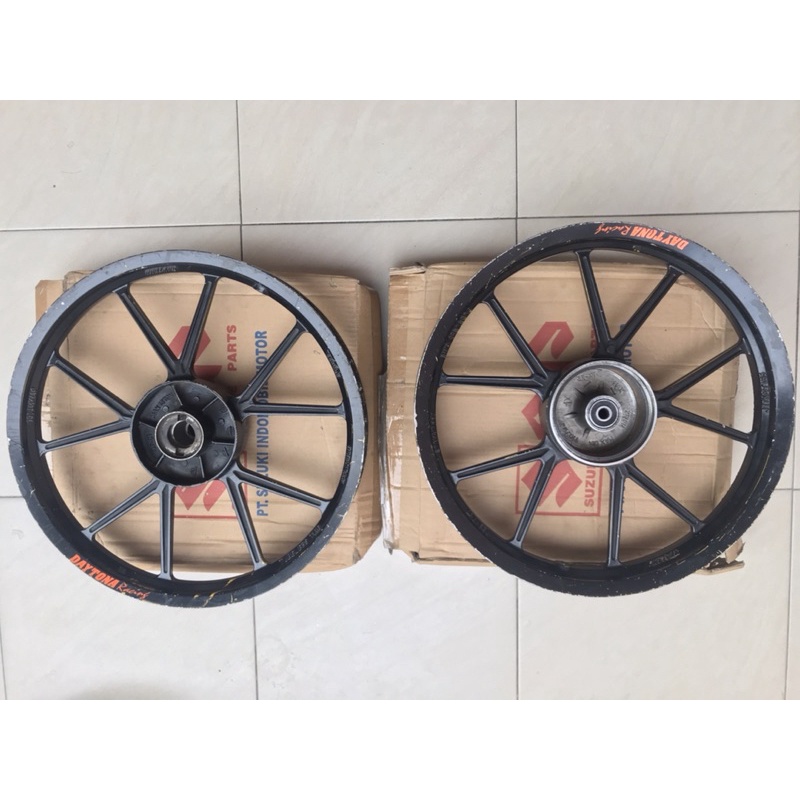 velg daytona gp wheel suzuki set depan belakang