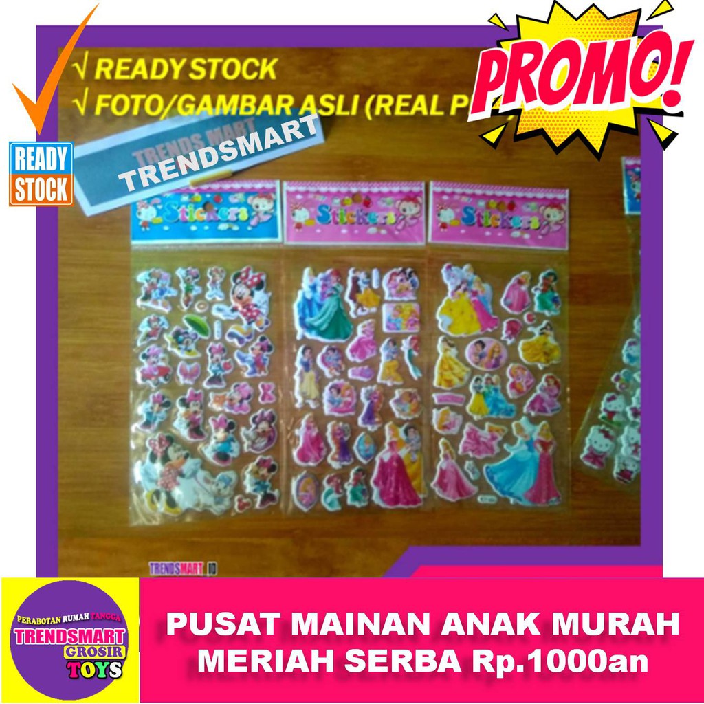 

STIKER STICKER TEMPEL TEMPELAN ANAK TIMBUL 3D KARAKTER BESAR SUPPLIER MAINAN ANAK MURAH MERIAH TOP