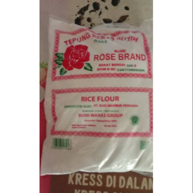 

Tepung beras putih asli rosebrand 500 gr